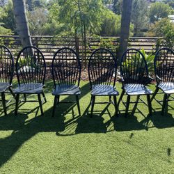 Wood Windsor Dining Chairs