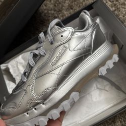 Cardi B Reebok Classic Silver Metallic 
