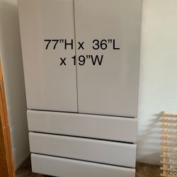 White Bedroom Set  - $100