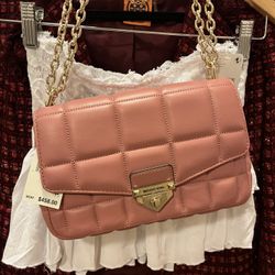 Michael Kors Soho Large Quilted Leather Shoulder Bag - Rose