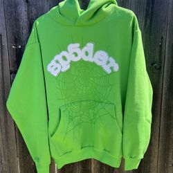 Spider Hoodie Slime Green (Sp5der) Size M
