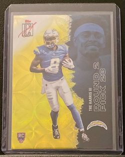 2025 Topps Signature Class Tre Harris III Rookie Chrome Kaleidoscope Yellow