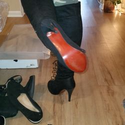 NEW SOME WORN Red bottom! size 9