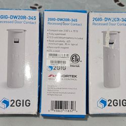 New In Box  2GIG DW20R-345 Recessed Door Contact Sensor