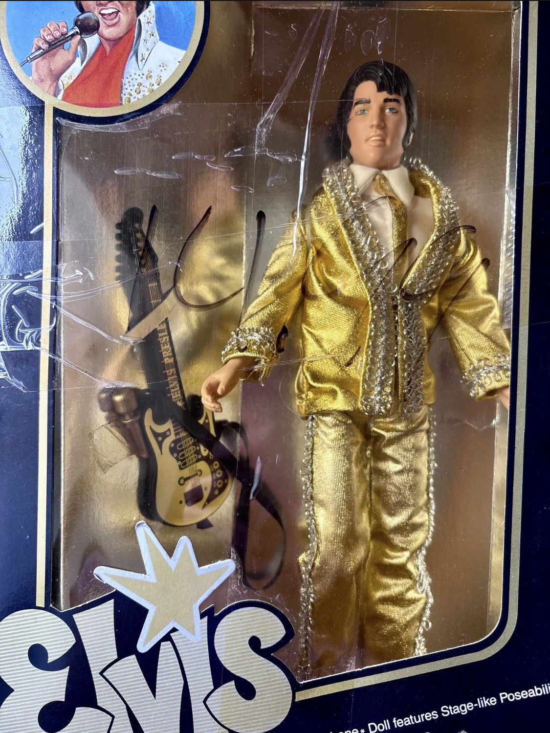Vintage 1984 Graceland Elvis Presley Doll-Gold Outfit