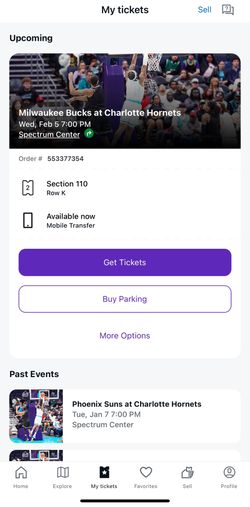 Charlotte hornets vs bucks tickets