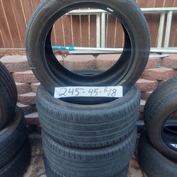 245 45 R 18 Set Of Four Tires $80