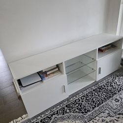  TV Stand Table – 14 x 55 inches
Very clean and beautiful TV stand.
Includes 2 cabinets for storage.
In great condition.