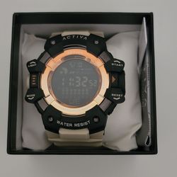 Activa x Invicta  ACW8050-020 Digital Essentials Black & Khaki 50mm NWT