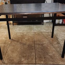 Dark Oak/black dining table