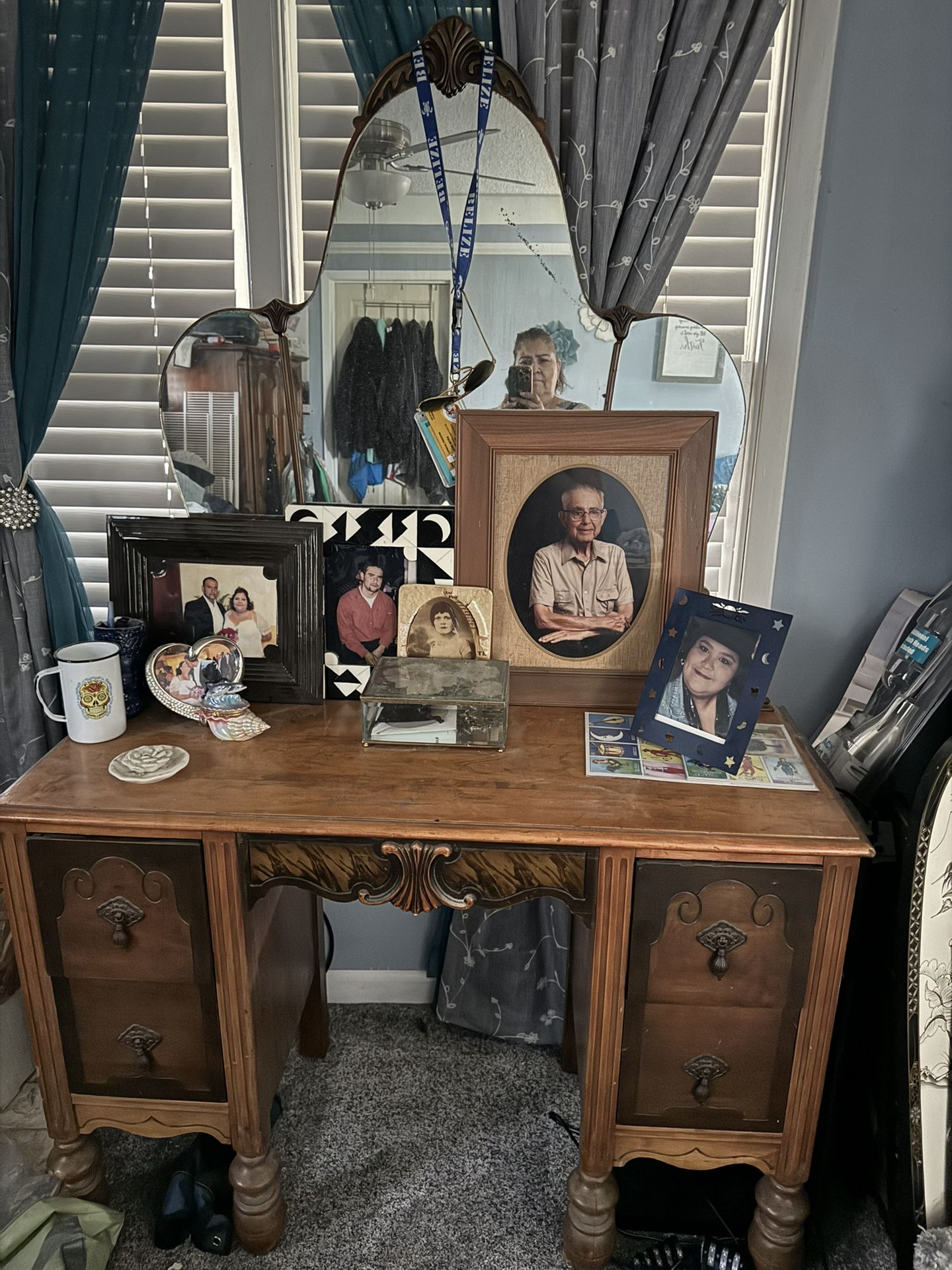 Antique Dresser & Mirror