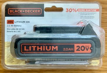 BLACK+DECKER 20V MAX Lithium Battery POWERCONNECT 2.0Ah Cordless Tool Battery