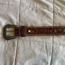 American Bison  Leather Belt 