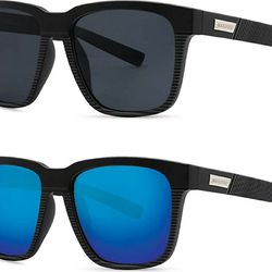 Polarized Sunglasses Men / Women 2pk ( Black And Blue )