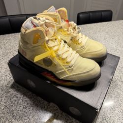 Jordan 5 Off White Sail Size 10