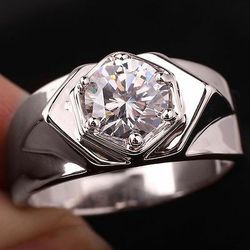 9.25 STERLING SILVER MEN WEDDING RING 