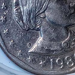 1980 S CLOSE DATE DIE CHIP EAGLES MOUTH