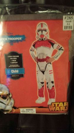 Child 4-6 star wars shock trooper costume