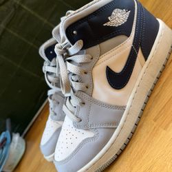 Nike Shoes Air Jordan 1 Mid Retro “Cement Grey/True Blue” 2024 size 5Y