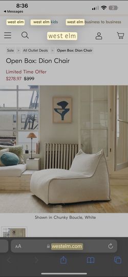 West Elm Dion Boucle Chair