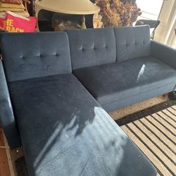Blue Velvet Couch 
