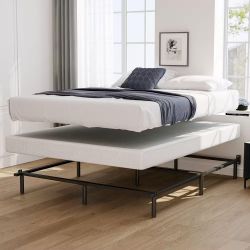 7 in. H King Box Spring, Heavy-Duty Metal Structure with Fabric Cover, Easy Assembly, Mattress Foundation