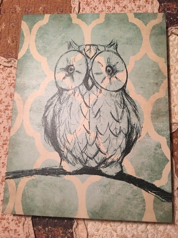 Canvas owl picture