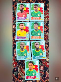 WORLD CUP 2026 PANINI STICKER.SENEGAL  TEAM. LOT OF 7 STICKERS. BRASIL Edition