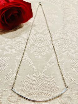 James Avery Sterling Silver Hammered Crescent Changeable Charm Holder Necklace