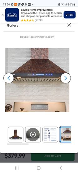Copper Finish Wall-Mount Range Hood