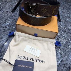 Louis Vuitton initiales 90cm Monogram brown belt