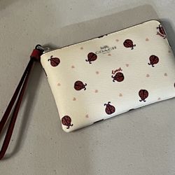 Coach Wristlet With Ladybugs