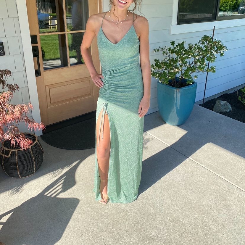Mermaid Glitter Green Prom Dress