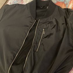 Black Bomber Jacket Size L