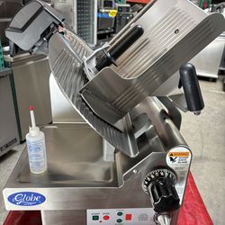 New 13” Globe 3850N Deli Slicer meat cheese nsf commercial restaurant kitchen countertop electric with Sharpener stones