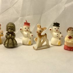 CHRISTMAS 8 Figural Candles Gurley / Tavern