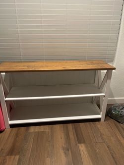 Farmhouse Console Table with Two Shelves