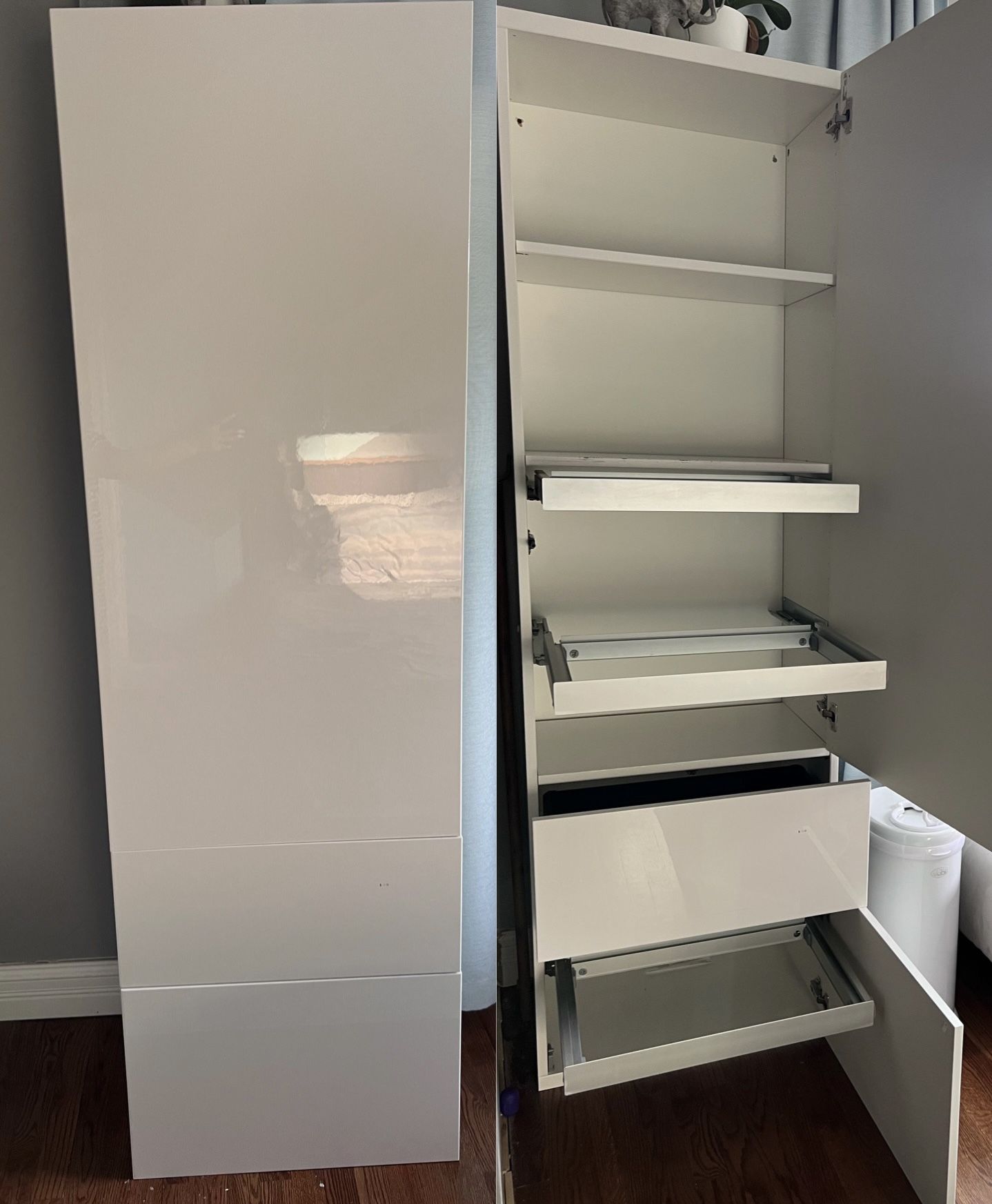 Ikea Besta Storage File Cabinet Drawer Combination