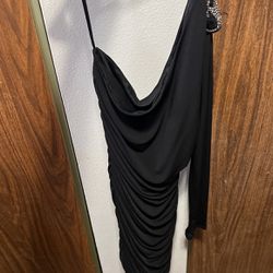 Black One Sleeve Dress 