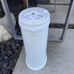 Ubbi White Diaper Trash Can 