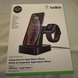 Belkin PowerHouse Dock – Apple Watch + iPhone Charging Stand - New & Sealed