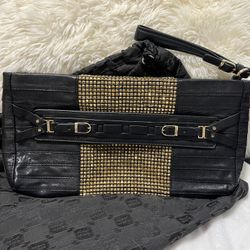 Herve Leger Black/gold Clutch
