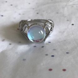 Moonstone And Sterling Silver Ring 