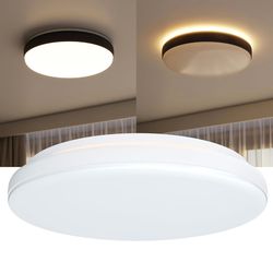 HALO FM 15” Indoor LED Flush Mount Ceiling Light w/Night Light, CCT Select, 120V Dimming, Retrofit Ready, Energy Star Size: 15 inch Brand HALO Color W