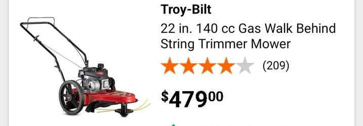Troy bilt 22 string trimmer deals