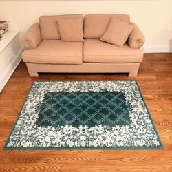 2 Seats Sofa With Rug