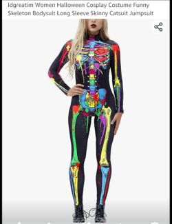Skeleton colorful bodysuit Halloween