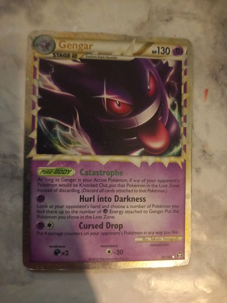 RARE Gengar Pokemon Trading Card HGSS Prime