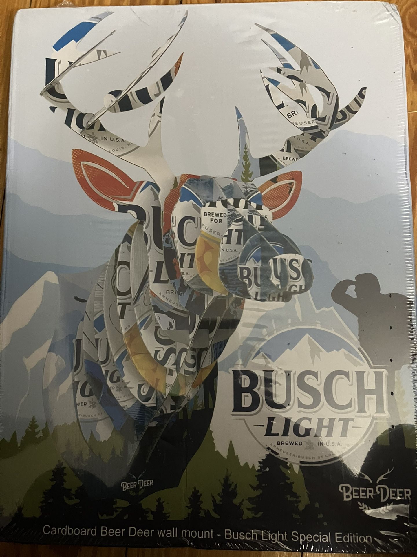 Busch Light Special Edition Cardboard Beer Deer Wall Mount 