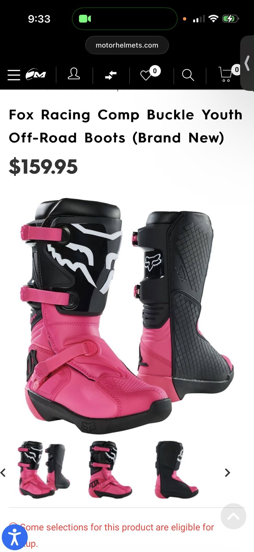 Fox Racing Comp Buckle Youth Boots
